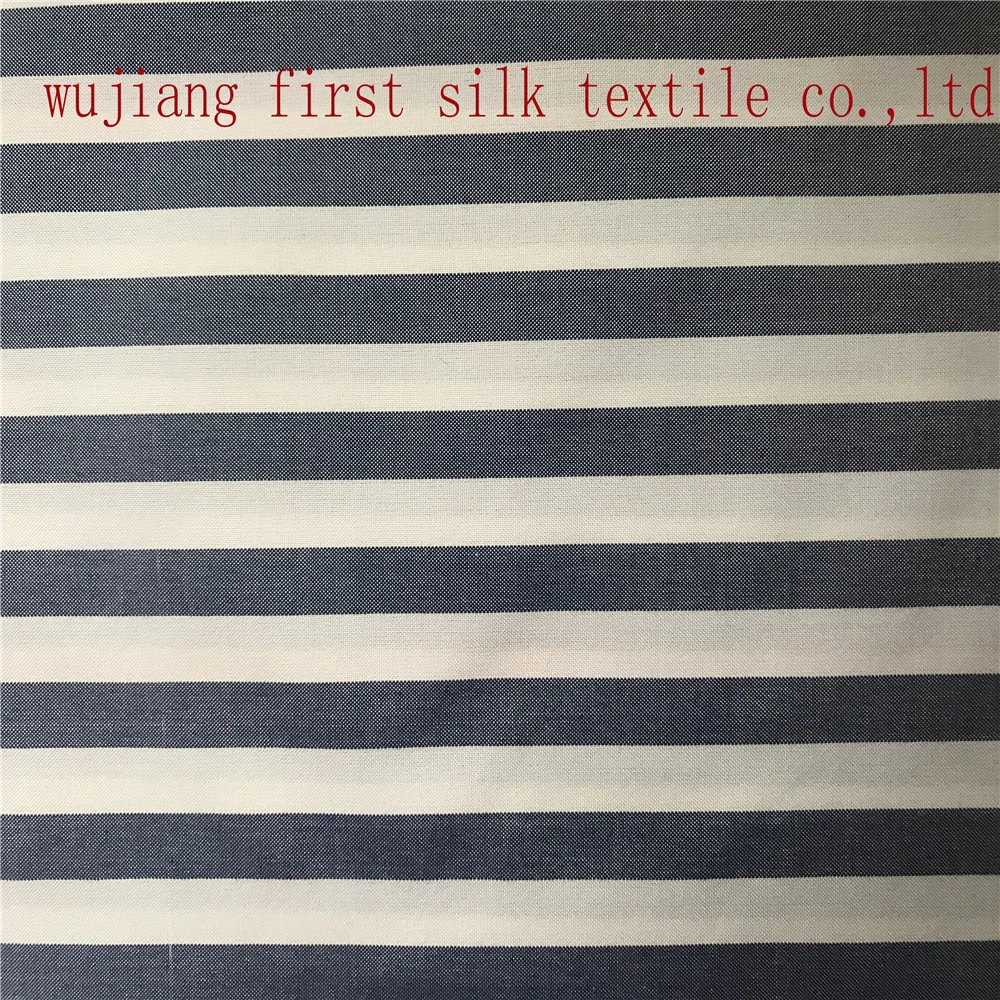 Oeko Tex 100 Certificate Wholesale/Supplier 100%Silk Yarn Dyed Stripe Fabric