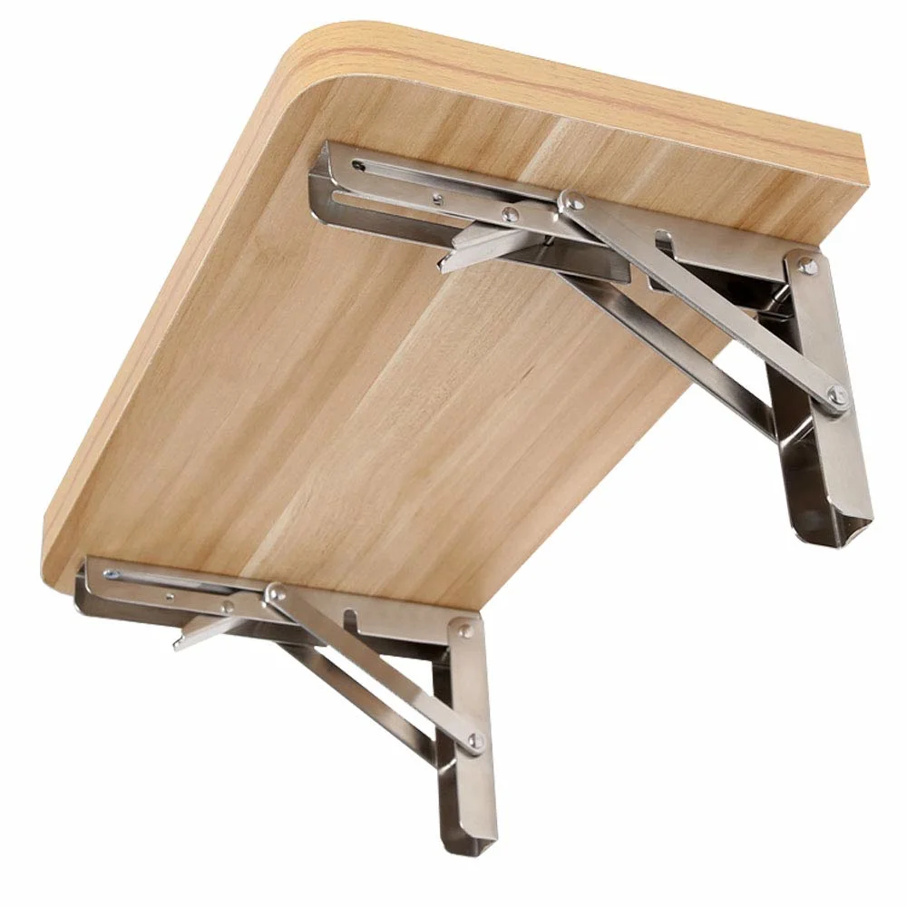 Jh-Mech Metal L Foldable Drop Down Corner Folding Shelf Bracket