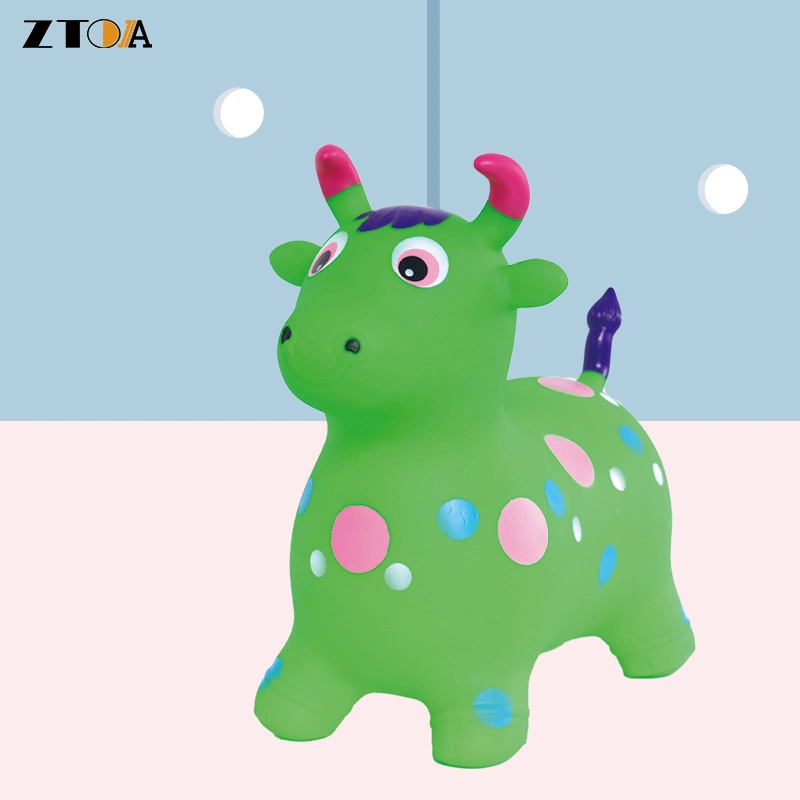 PVC Inflatable Animal Jump Toy Fix Color Cow Customized Animal