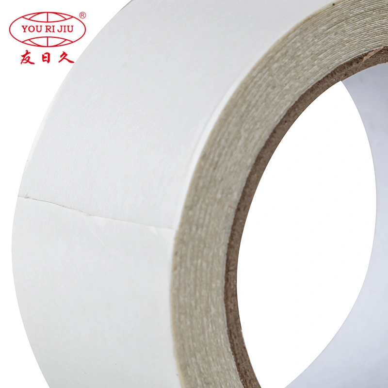 Heavy Duty Jumbo Roll Super Strong Easy Tear Transparent Self Adhesive Paper Coated Double Sided Tissue Tape