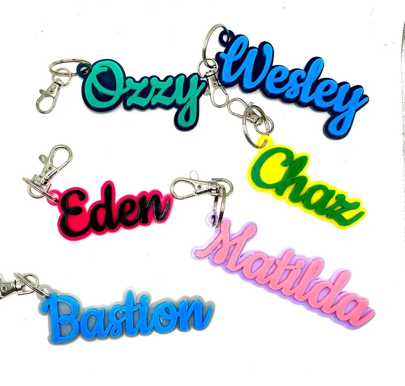 Low MOQ Custom einzigartiges Design Kunststoff Marke Ihr Name Logo-Etiketten Metall Luxus niedlich Kawaii weich PVC Gummi Schlüssel Schlüsselanhänger