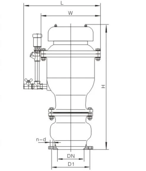 DN150 Buffering Type Exhaust Valve Air Valve for Water Supply