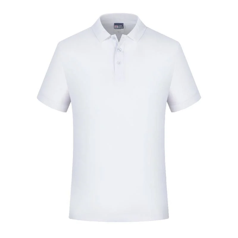 Logo personnalisé en usine couleur unie blanc coton brodé pour Homme Polos