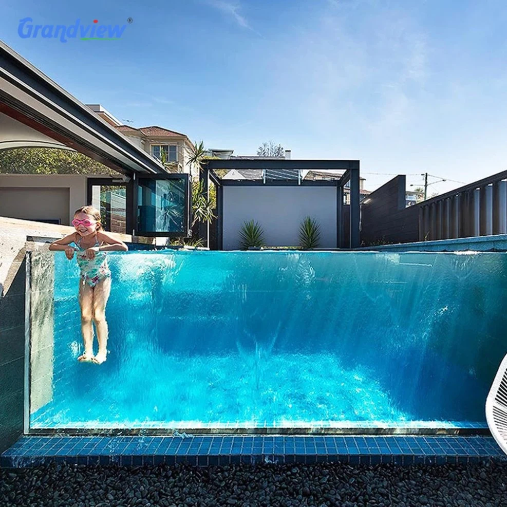 China Fabricantes Clear Acrylic One-Cast Time Piscina exterior