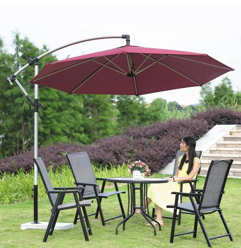 Patio Umbrella Cantiliver Umbrella with Four Styles Polyester Canopy