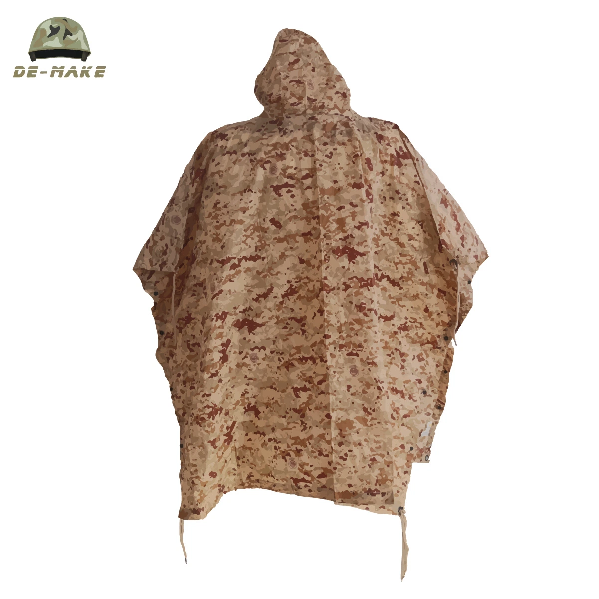 Waterproof Camouflage Raincoat Poncho Camo Military Adults Men Rainwear Rain Poncho for Army