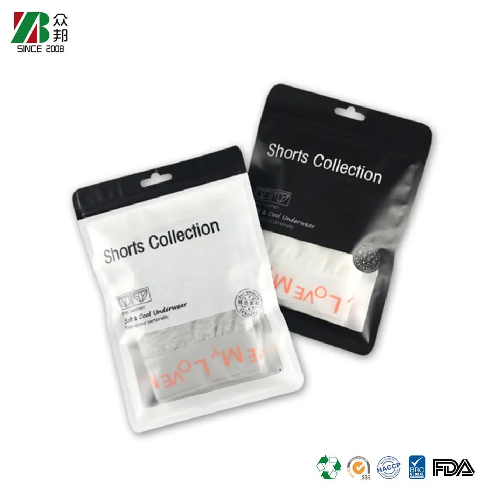 Mylar Plastic Thickened Bottom Socks Bio One Side Clear Window Packaging Bag Resistance To Extrusion