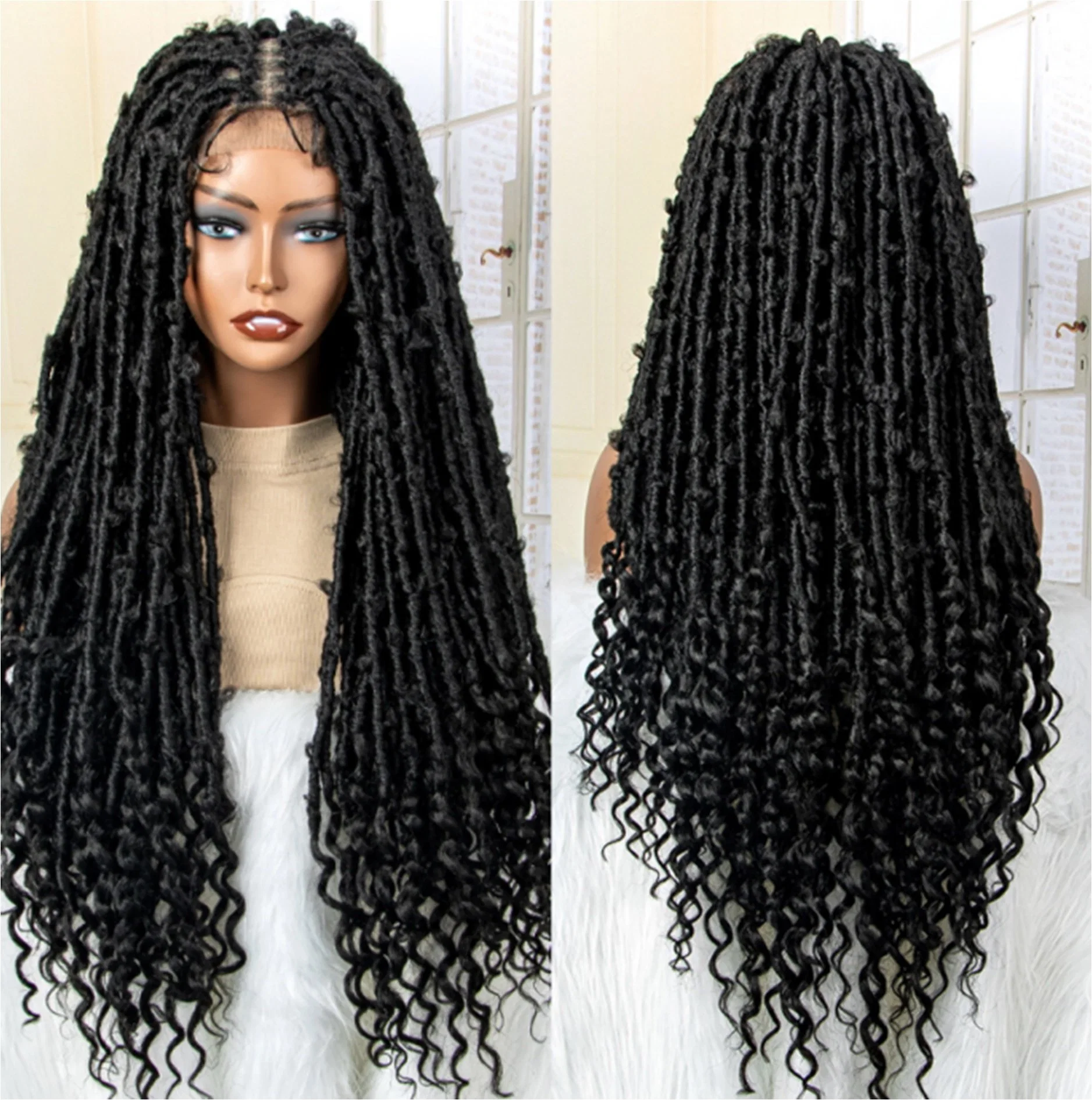 Wholesales 100% Synthetic Hair Braid Lace Wigs