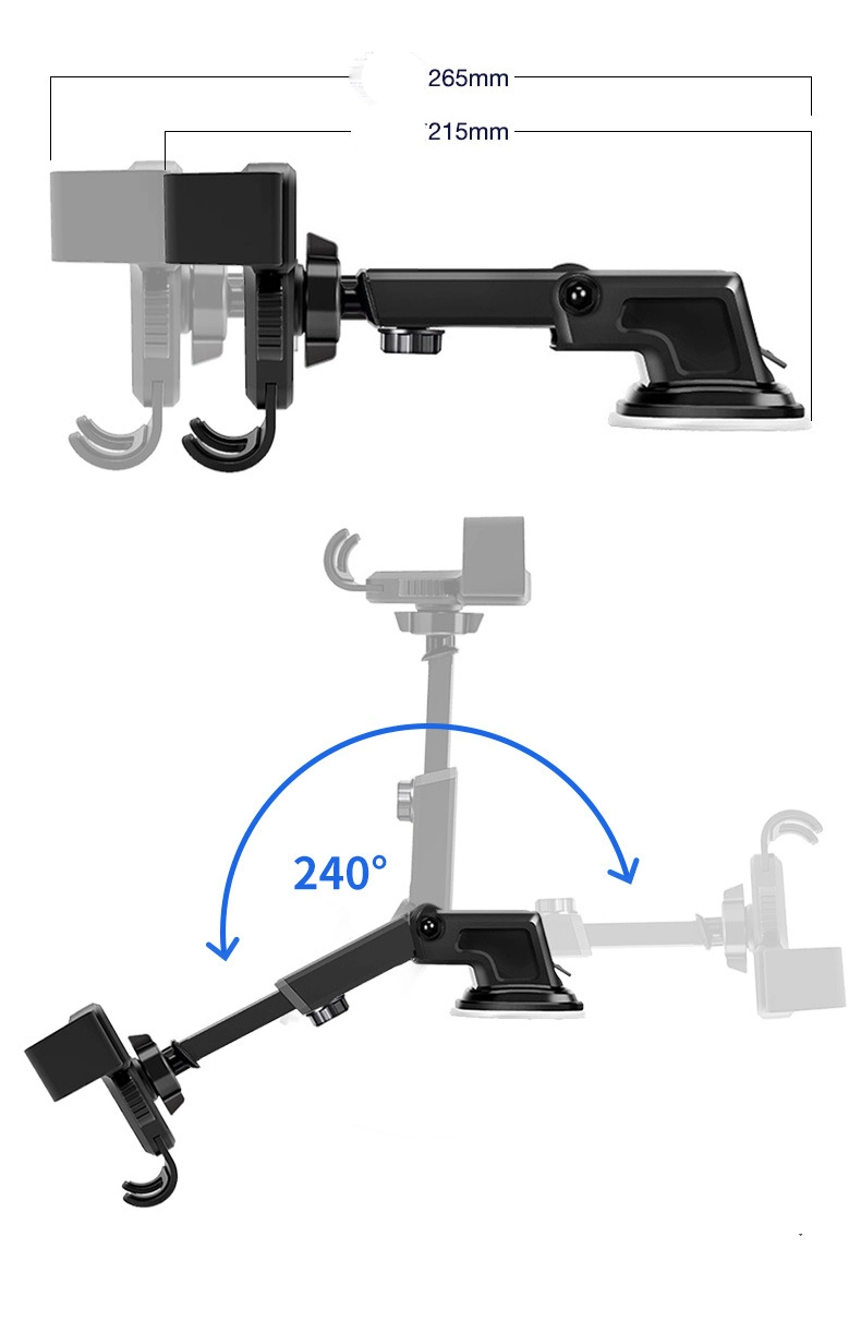 Soporte para teléfono móvil montado en el vehículo Soporte universal de navegación del panel de instrumentos y. Soporte a prueba de golpes