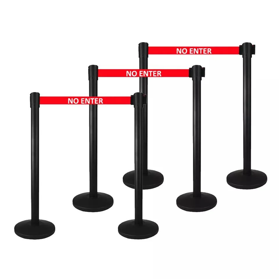 2/3/5m Retractable Queue Poles Belt Barrier Stanchion