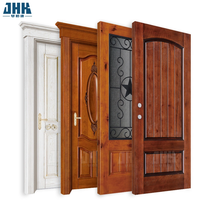 Jhk-Teak Puerta Interior de Diseño Moderno Personalizada de Madera Shaker