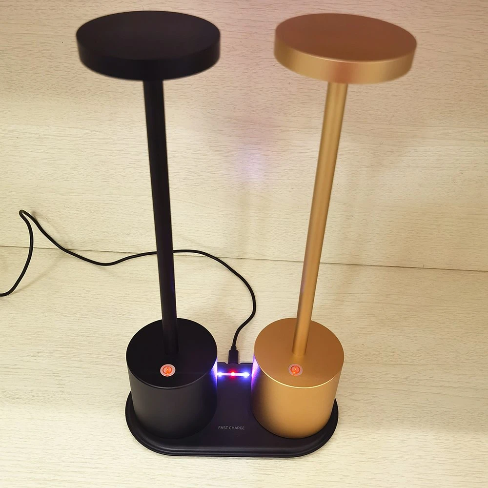 La decoración de la iluminación de la batería recargable Sensor táctil LED recargable Hotel Moderno regulable Lámpara de mesa con Temporizador automático para el Hotel Club Bar Restaurante