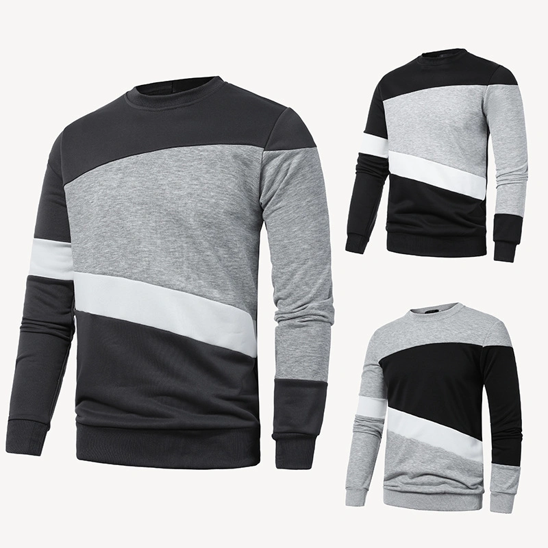 Wholesale/Supplier Customized Men's Casual Pullover Hoodie Color Matching Cotton Sweater Loose Sportswear