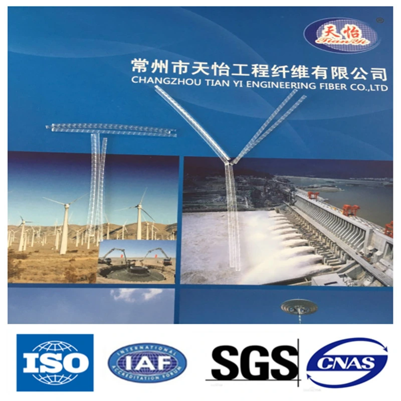 Polypropylene PP Macro Fiber Fibre with ISO, SGS Certification Uesd for Building Material