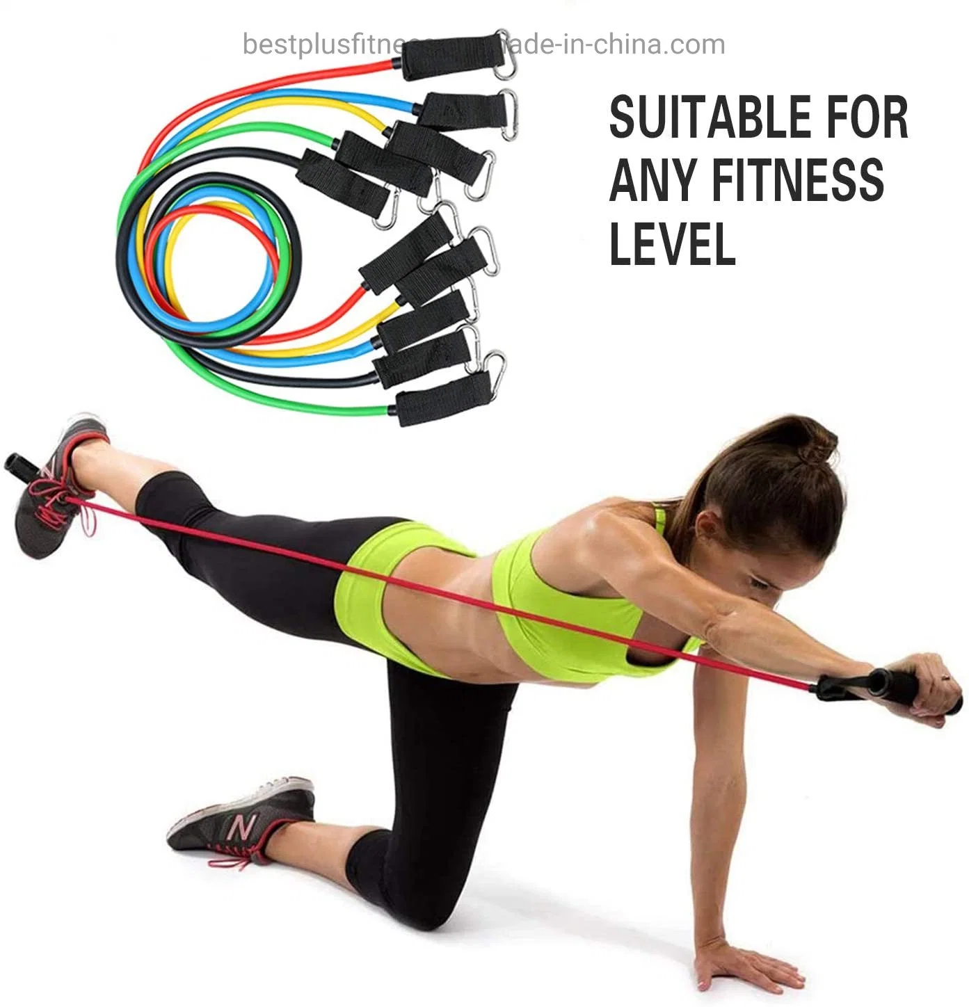 Wholesale/Suppliers Customized Logo Fitness 11PCS Pull up Resistance Exercise Latex Bands Tubes Set Gym Workout Body Exercise Rubber Tube