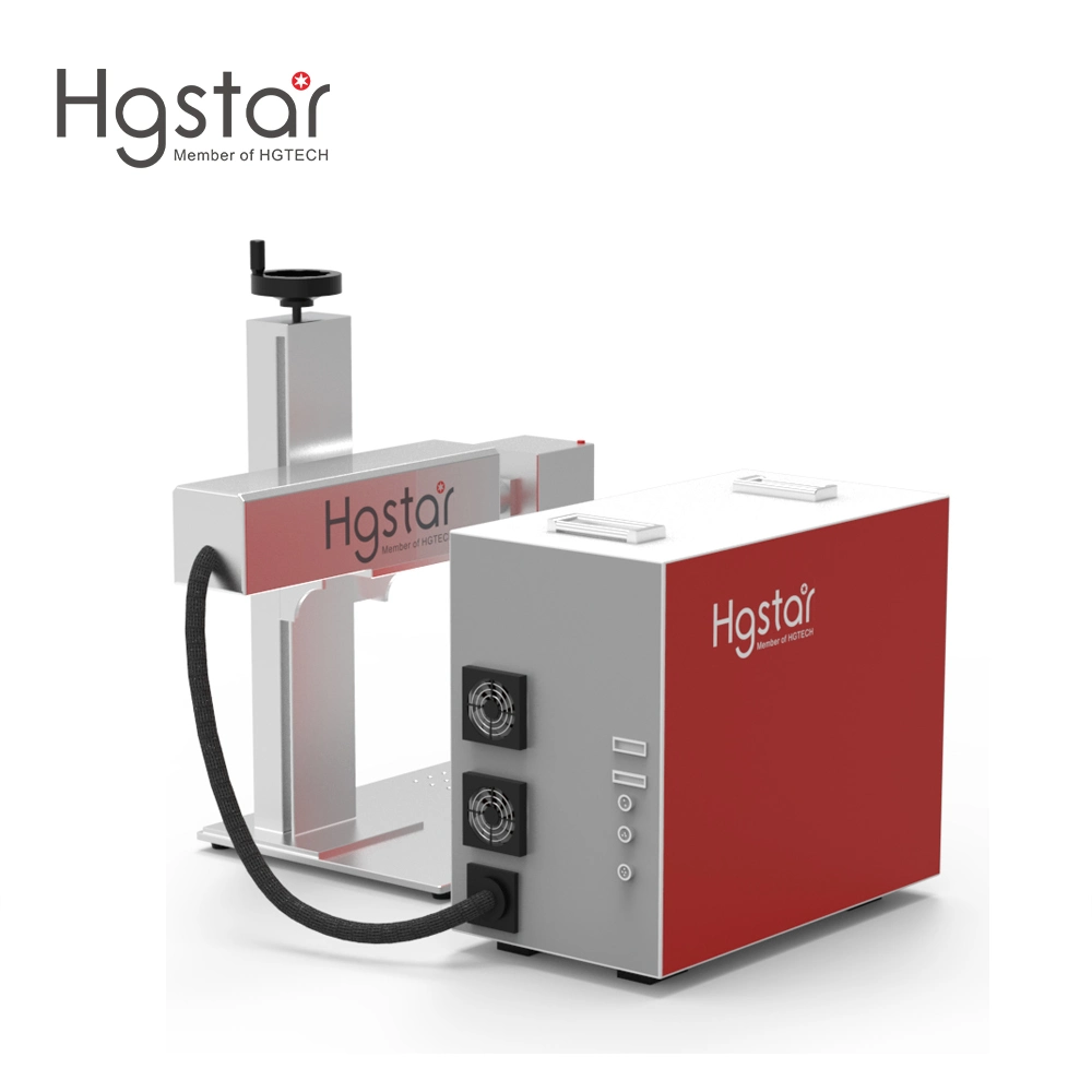 Hgstar portátil personalizada 20W 30W 40W 50W 70W 100W de CO2 en 3D/UV/Fibra de cristal de la máquina de marcado láser Máquina de grabado de metal y marcado Non-Metal