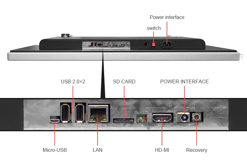 WiFi / RJ45 para montagem em parede Indoor Digital Signage 10 Pontos Ecrã Táctil Banheiro Smart Android do Espelho