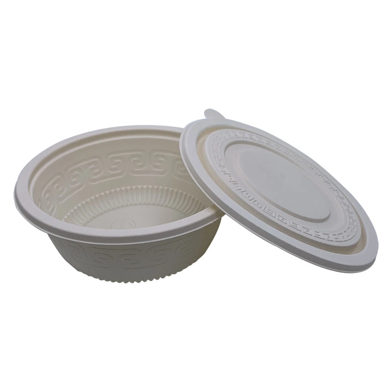 Biodegradable Disposable Salad Food Cornstarch Bowl with Lid