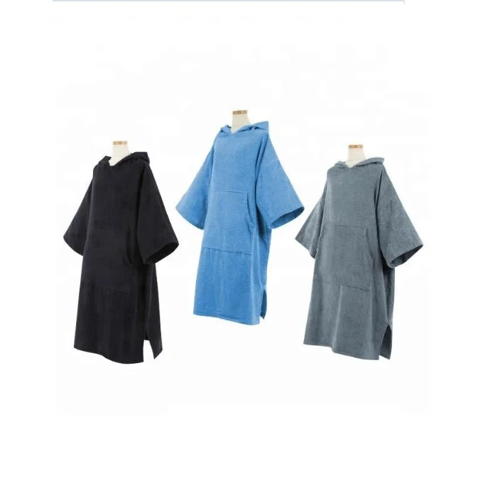 Wholesale/Supplier Quick Dry Microfiber Adult Hooded Changing Beach Poncho Towel Cotton