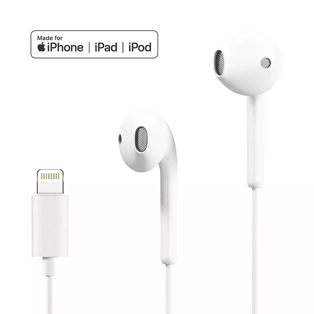 Connecteur de la foudre Earpods original avec écouteurs intra-auriculaires Écouteurs Casque pour tous les accessoires pour téléphones mobiles