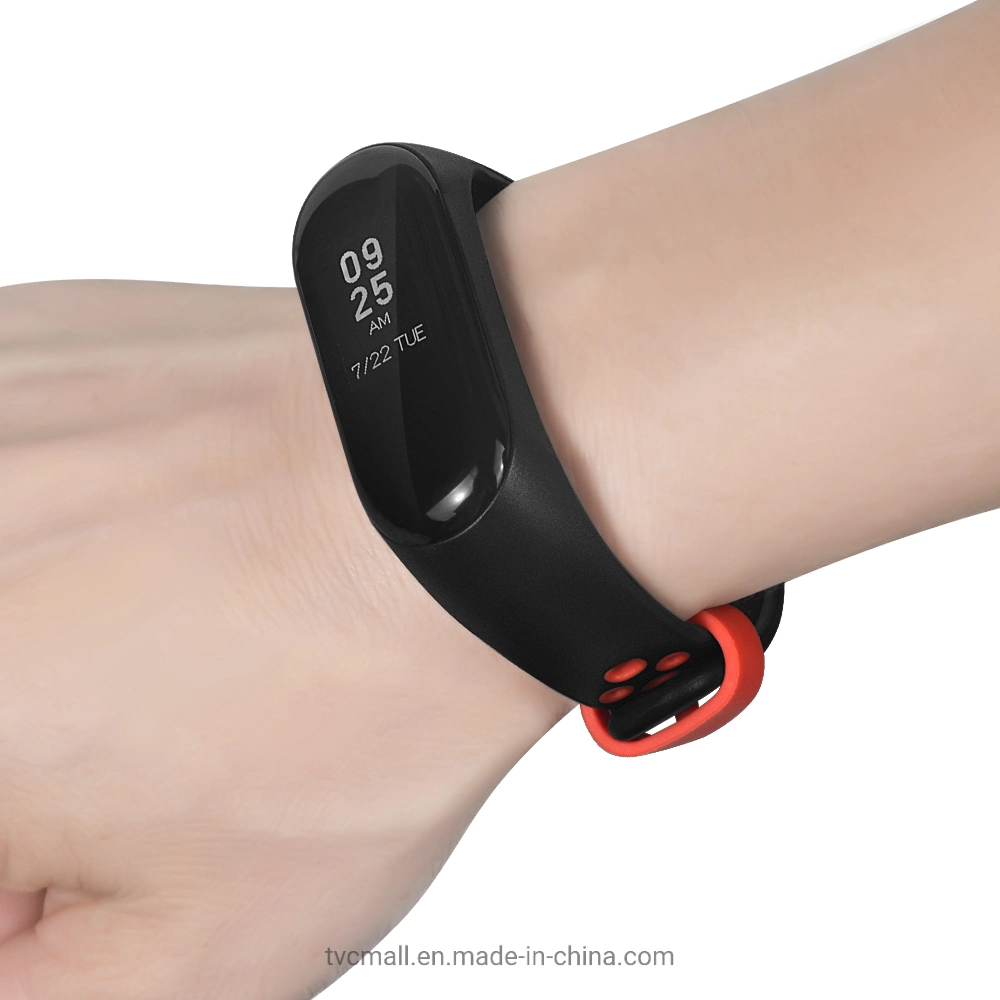 Dual Color Silicone Smart Bracelet Replacement Strap for Xiaomi Mi Smart Band 4 - Black / Red