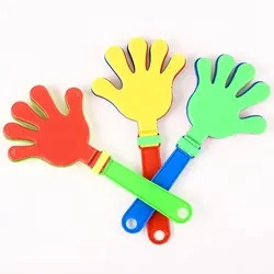 Factory Promocional Cheap Small Cheerful Toy Football Fans Noise Maker Clapper de mão