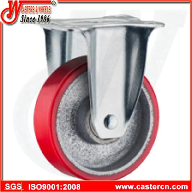 5 Inch Medium Duty Swivel Cast Iron PU Casters