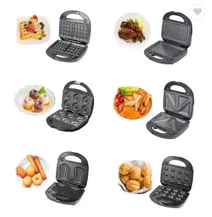 Non-Stick pastel de la tuerca de pino de grado alimentario molde para hornear hogar Mini Waffle Maker