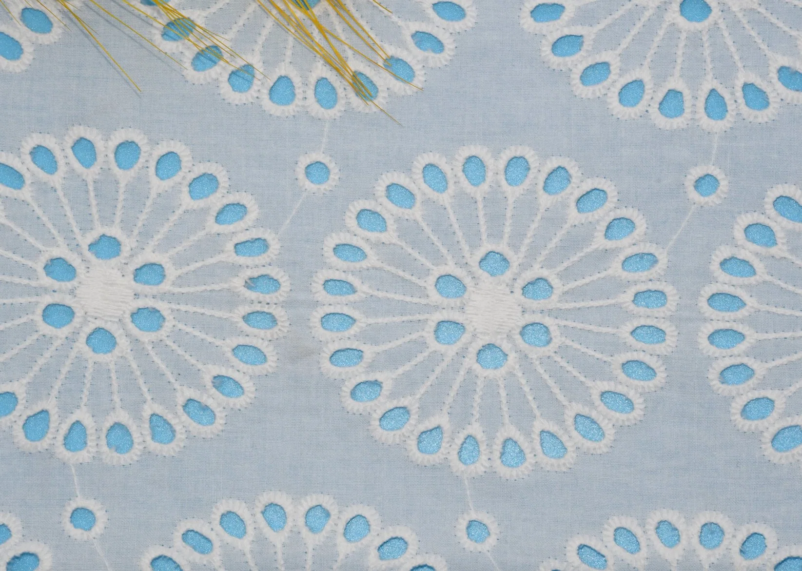 60s 100% Coton Popeline Tissu Broderie pour Accessoires de Vêtements Dentelle