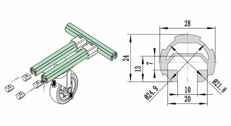 CNC Aluminum Tube Profile for Workbench Alloy Table Pipe for Lean Rack System