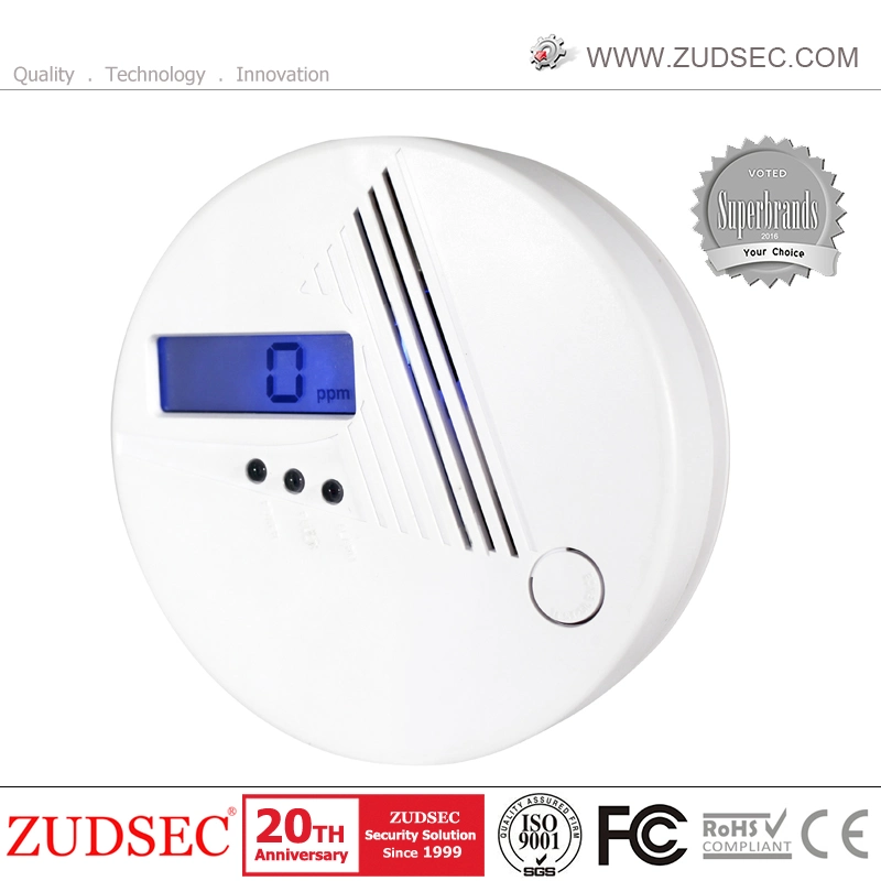 Smart Home independiente independiente Detector de monóxido de carbono de Gas Co Alarma