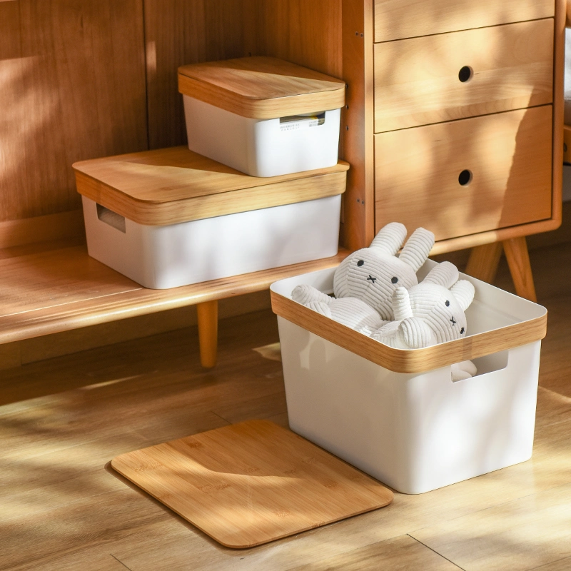 Contenedor de almacenamiento de Baño Nuevo PP Caja de madera Living Room Box