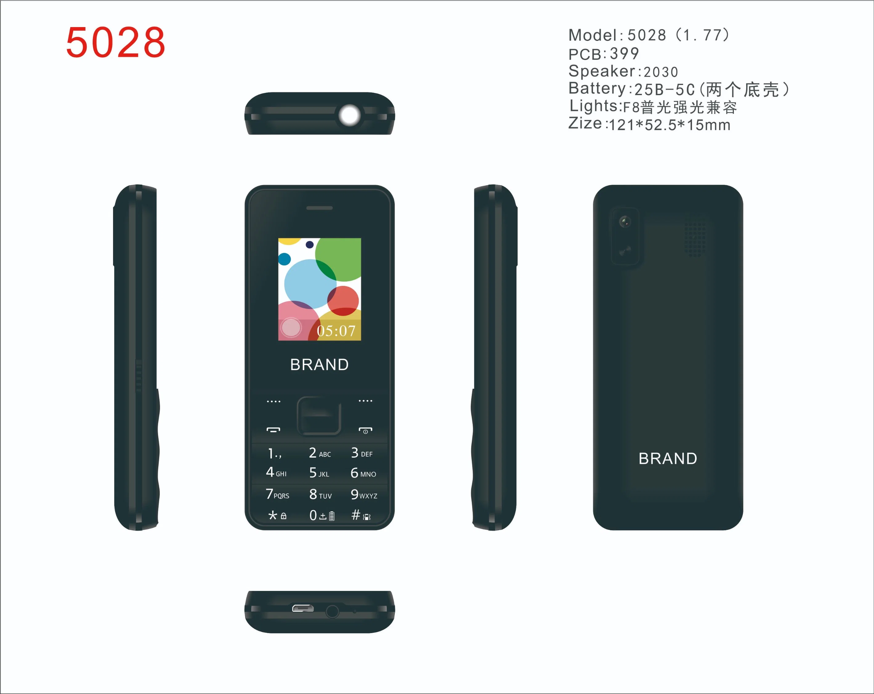 GSM Mobile Cellphone Compact Support OEM ODM Nice Design