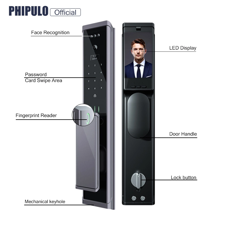 High Security Anti Theft Smart Door Lock Biometric Intelligent Electronic Wireless Fingerprint Smart Locks