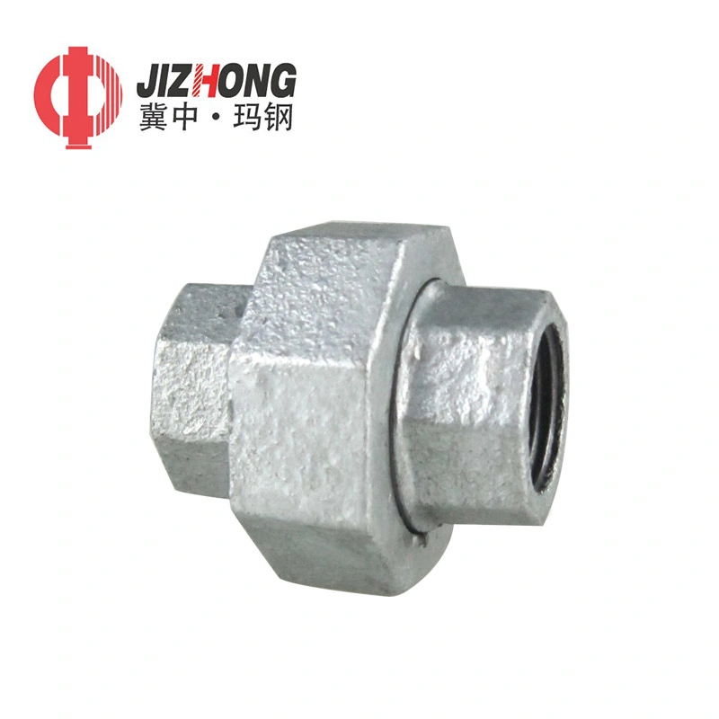 Malleable Iron Pipe Fittings Flat Seat Casting Iron Galvanized 1/4"-6" Union