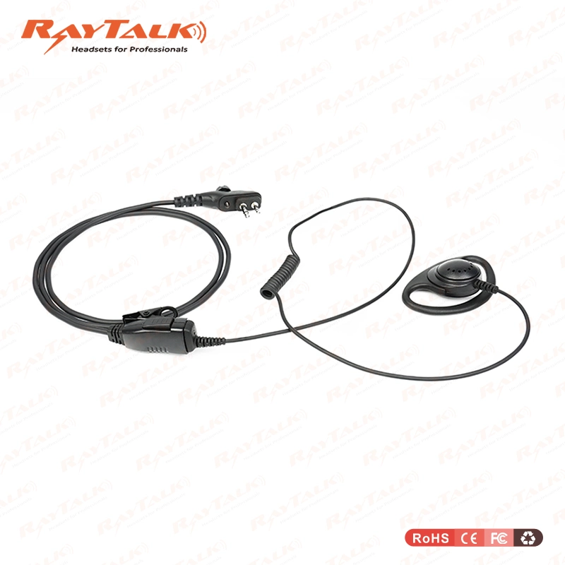 D Shape Earpiece for Two Pin Kenwood Radios K1