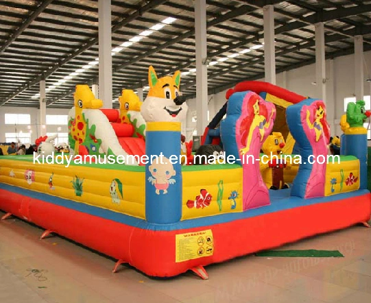 Commercial Inflatable Big Bouncer Fun City Children Paradise Castle pour Parc d'attractions