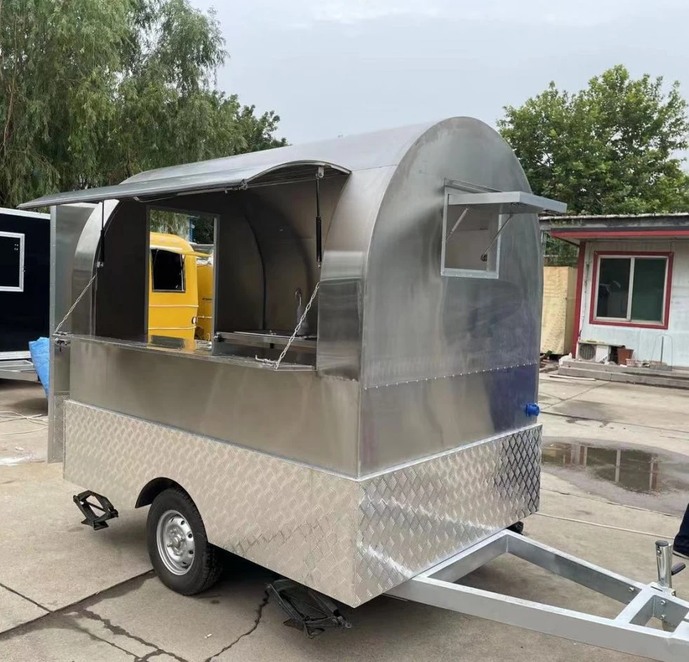 Sintoniza la comida de acero inoxidable Tráiler completamente equipadas Kiosco Móvil de Alimentos