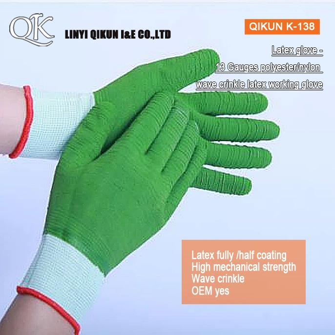 K-163 Deenyma Cortar Resistance 3 / 5 el látex de Nitrilo PU recubierto de espuma de PVC guantes de seguridad de trabajo