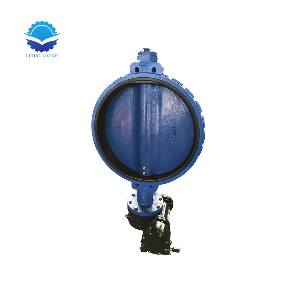 Carbon Steel Lug Butterfly Valve with Gearbox DN200 Soft Seat