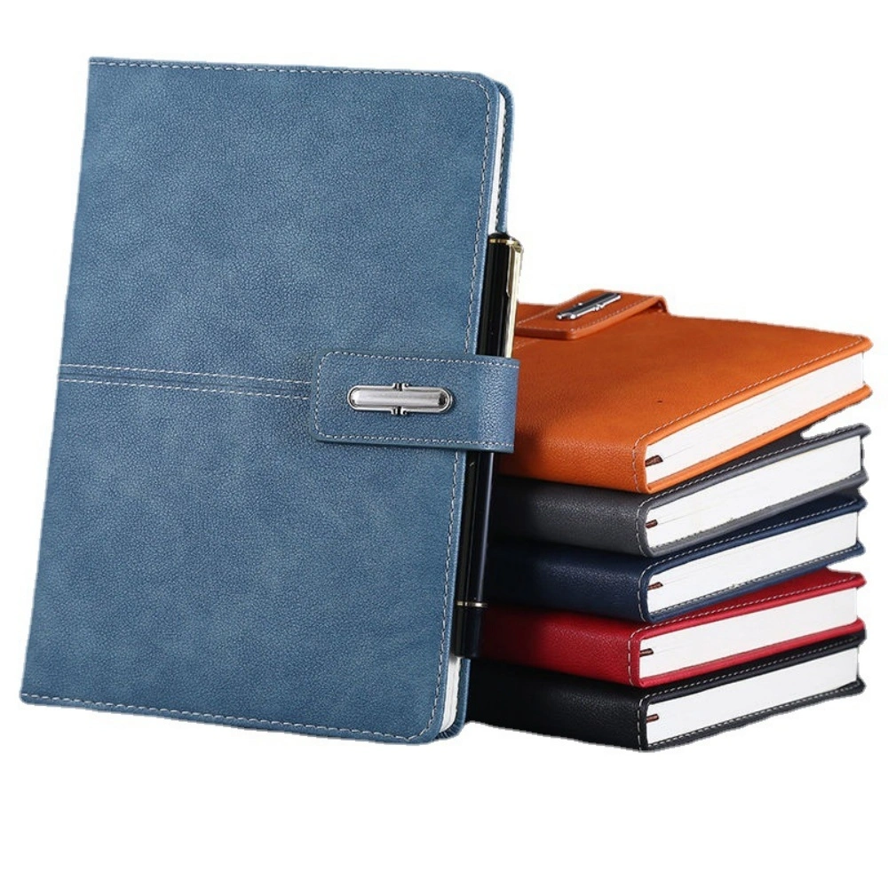 Oficial Planner Diário de impressão de conjunto de oferta Luxury PU capa dura de couro Notebook Papelaria o logotipo personalizado com caneta