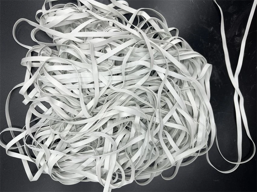 5*0.3mm White Rubber Silicone Elastic Bands for Showercap