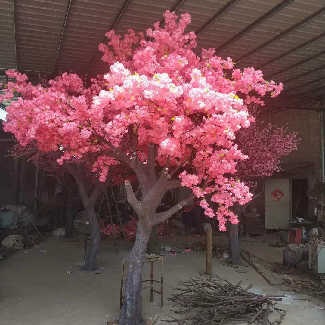 Decoración de salón de banquete de árbol de cerezas artificiales