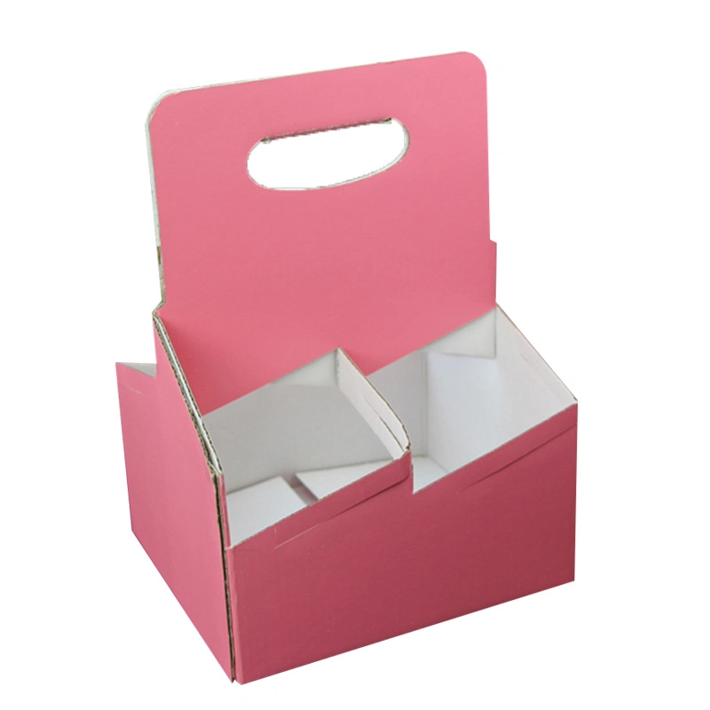 Biodegradable Compartment Cup Food Packing Gift Corrugated Cardboard Box