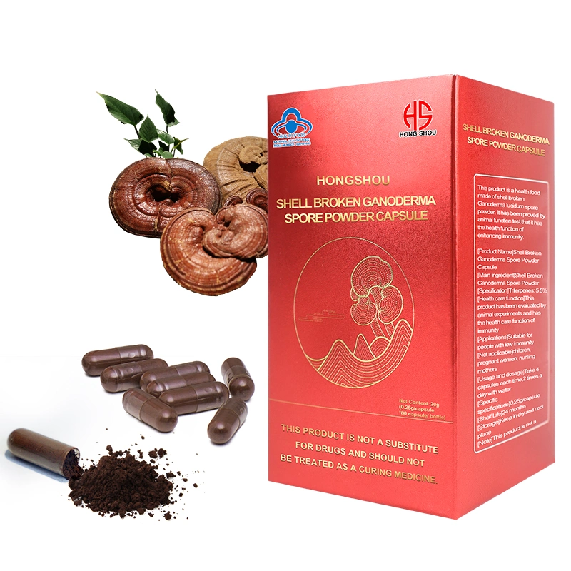 Les suppléments à base de plantes Ganoderma lucidum Capsules Lingzhi Extrait de plantation des semences