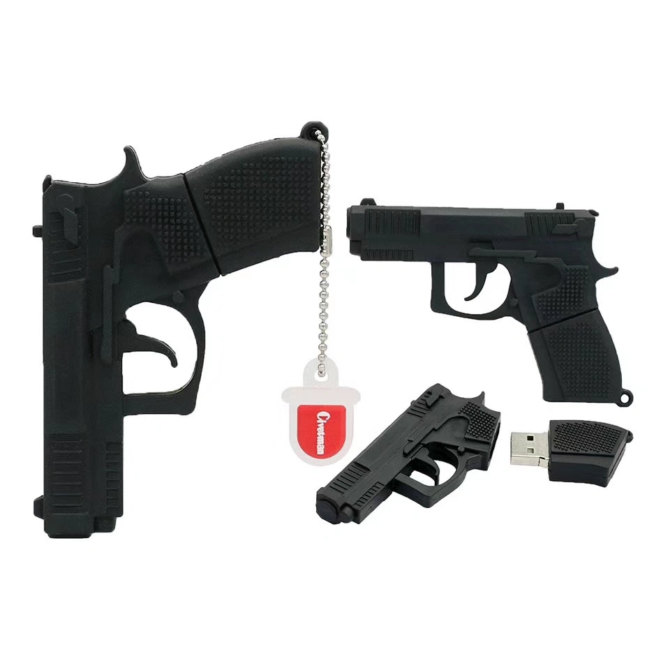 Pistolet Grenade Personnalisé en PVC Clé USB avec fonctionnalité de Clé USB en forme de pistolet pour stockage de données/Disque Flash USB/Clé USB