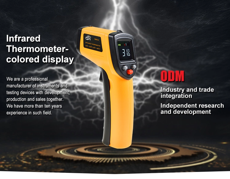 Industry Use Digital Handheld OEM Laser Infrared Thermometer Temperaturegun