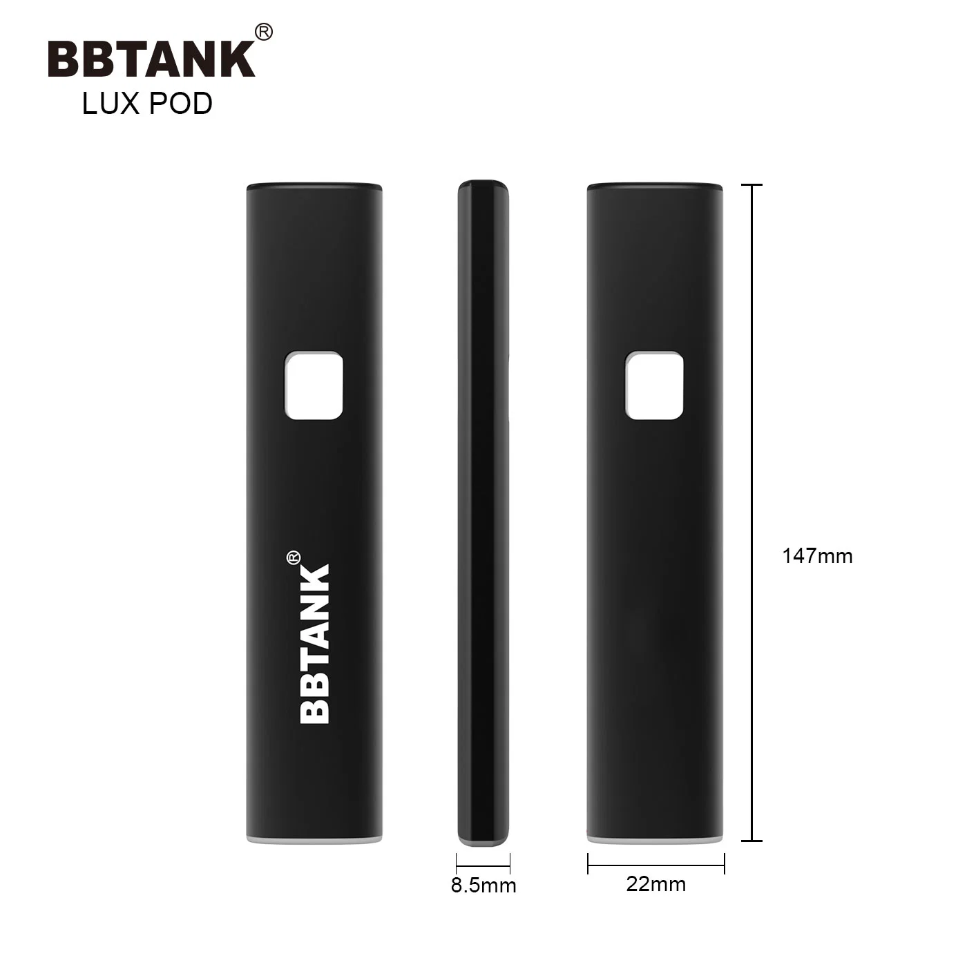 White Label Disposable/Chargeable Vapes Bbtank Lux Pod 2ml Empty Thco Vape Pen