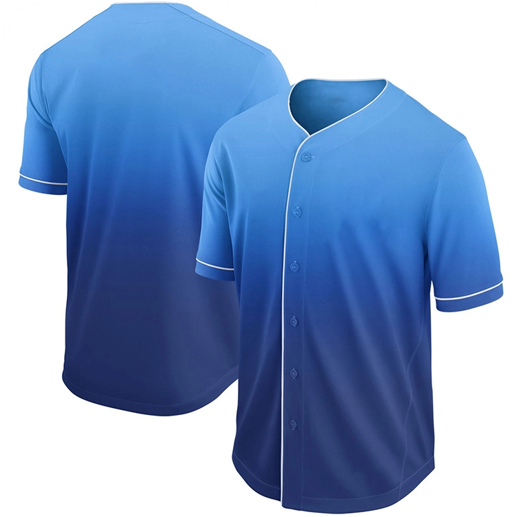 Custom Logo Men Uniform Sportswear Baseball Jerseys with Button