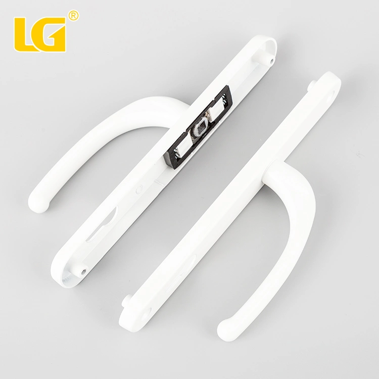 White Powder Coating Chrome Aluminum Alloy Lock Door Window Handle